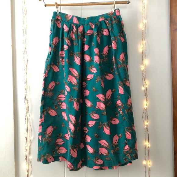 Vintage Dresses & Skirts - Sweetest Vintage Rosebud Handmade Skirt size Small